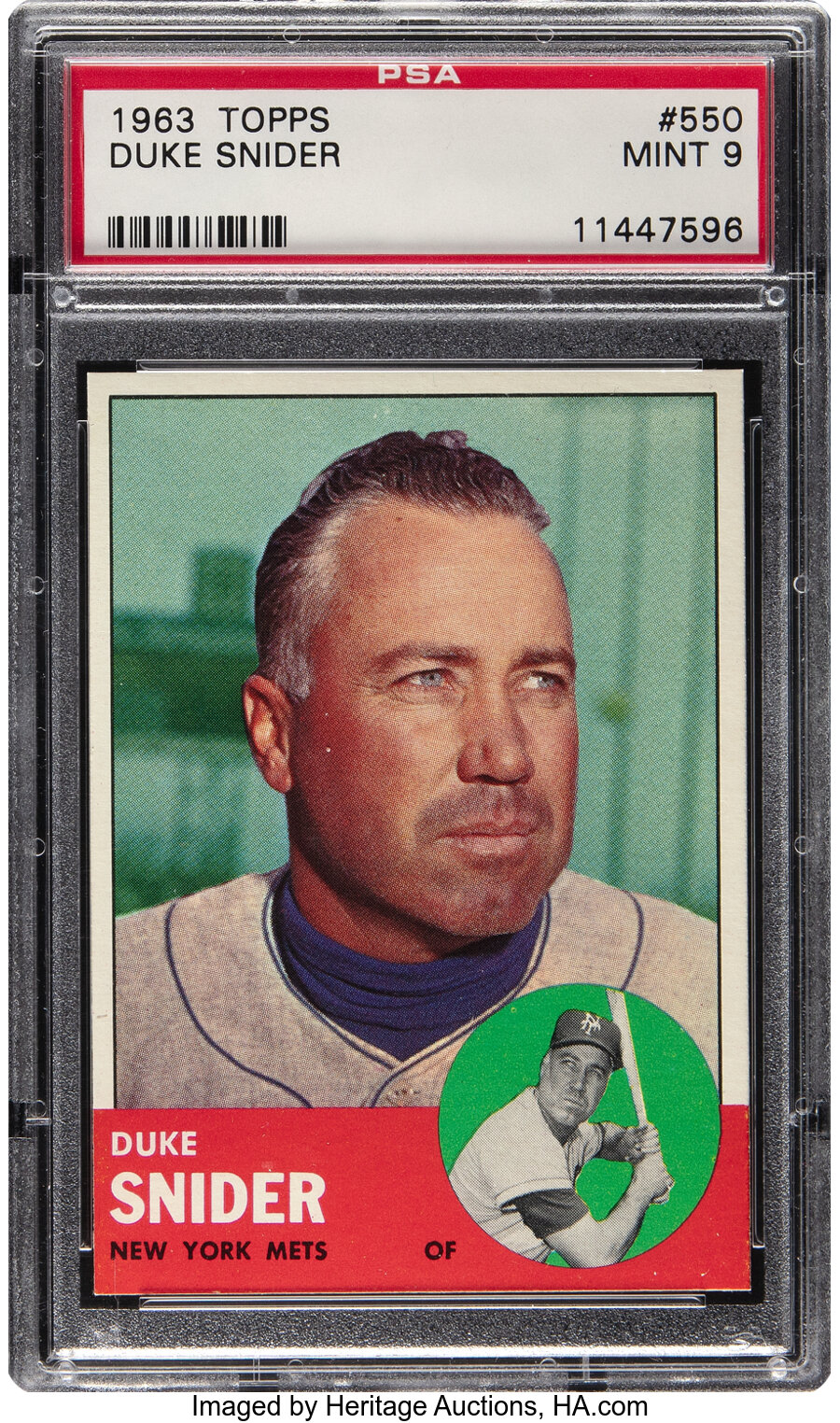 1963 Topps Duke Snider #550 PSA Mint 9 - None Higher!