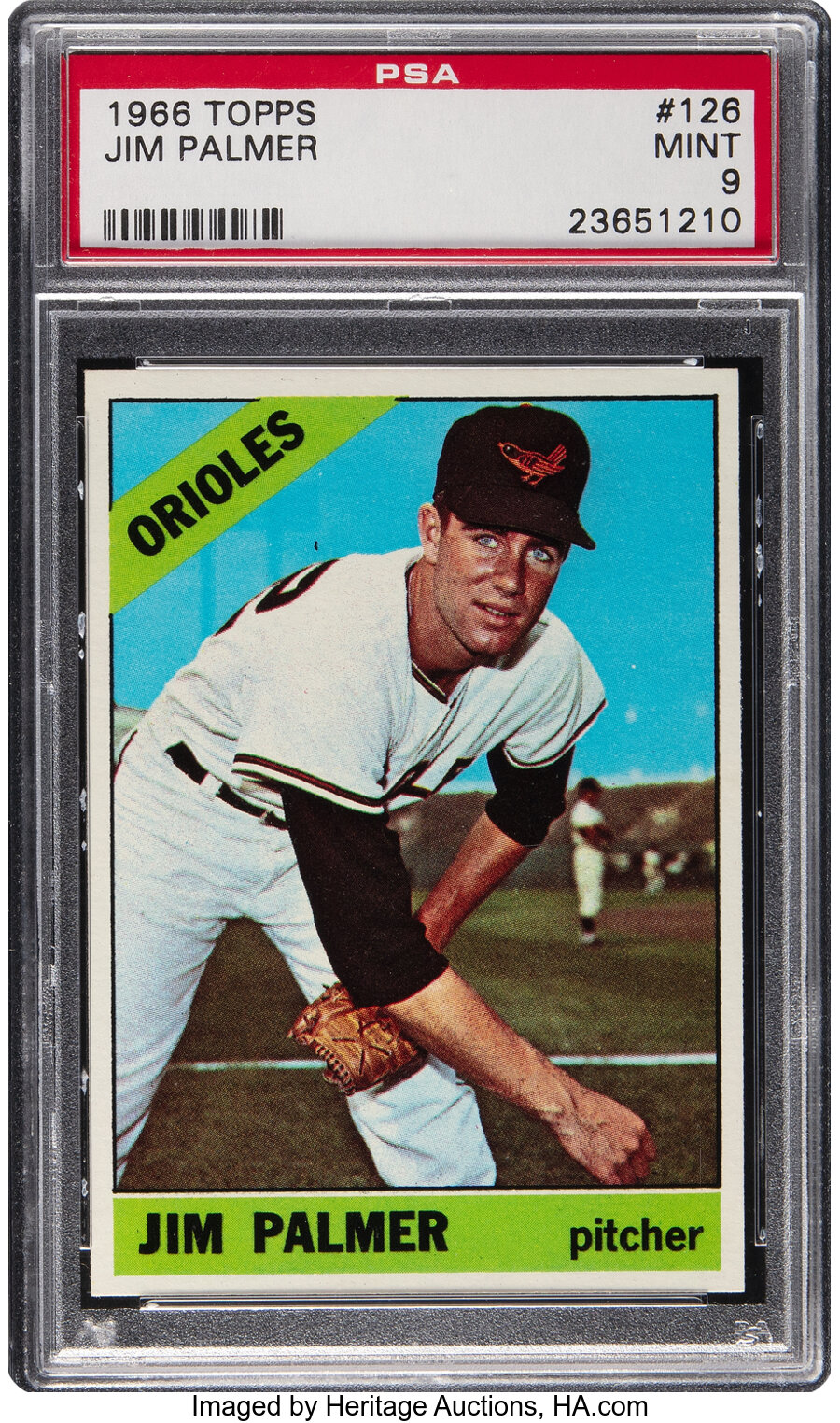 1966 Topps Jim Palmer Rookie #126 PSA Mint 9 - None Higher!