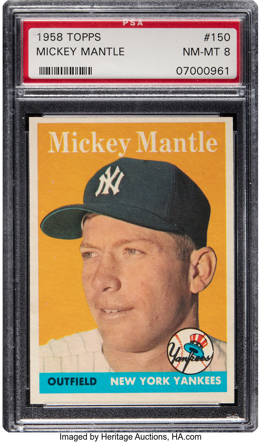 1958 Topps Mickey Mantle #150 PSA NM-MT 8