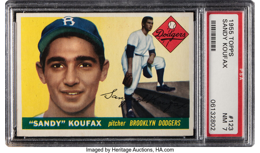 1955 Topps Sandy Koufax Rookie #123 PSA NM 7