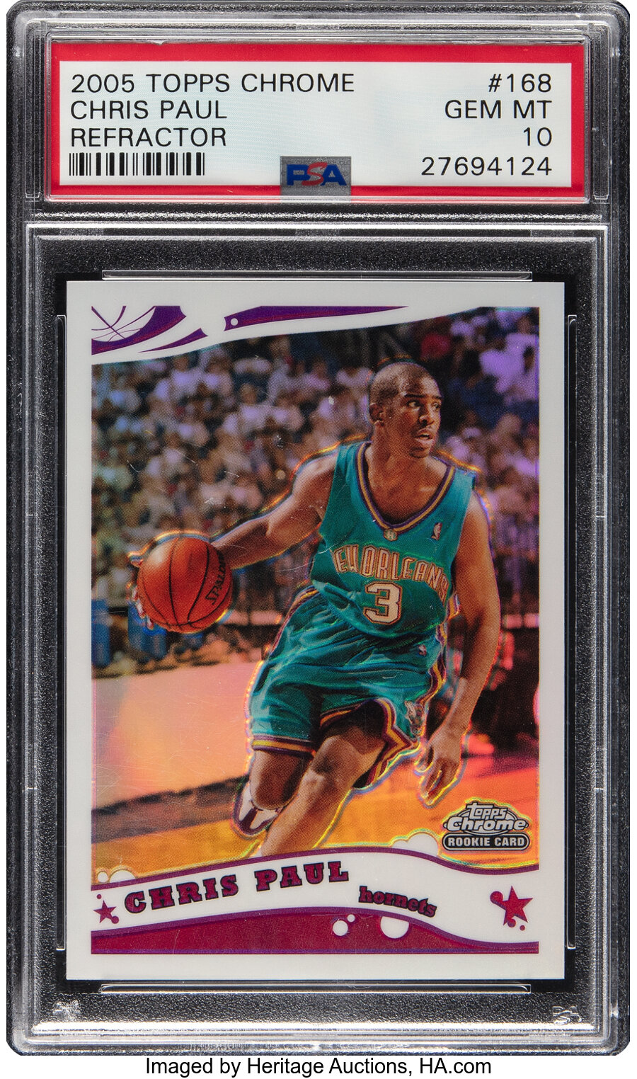 2005 Topps Chrome Chris Paul (Refractor) Rookie #168 PSA Gem Mint 10 - #'d 609/999