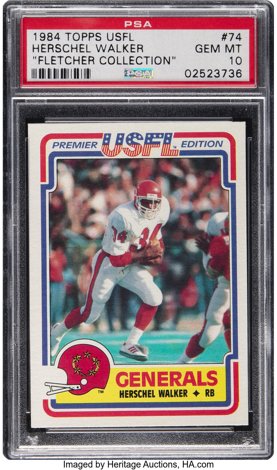 1984 Topps USFL Herschel Walker #74 PSA Gem Mint 10