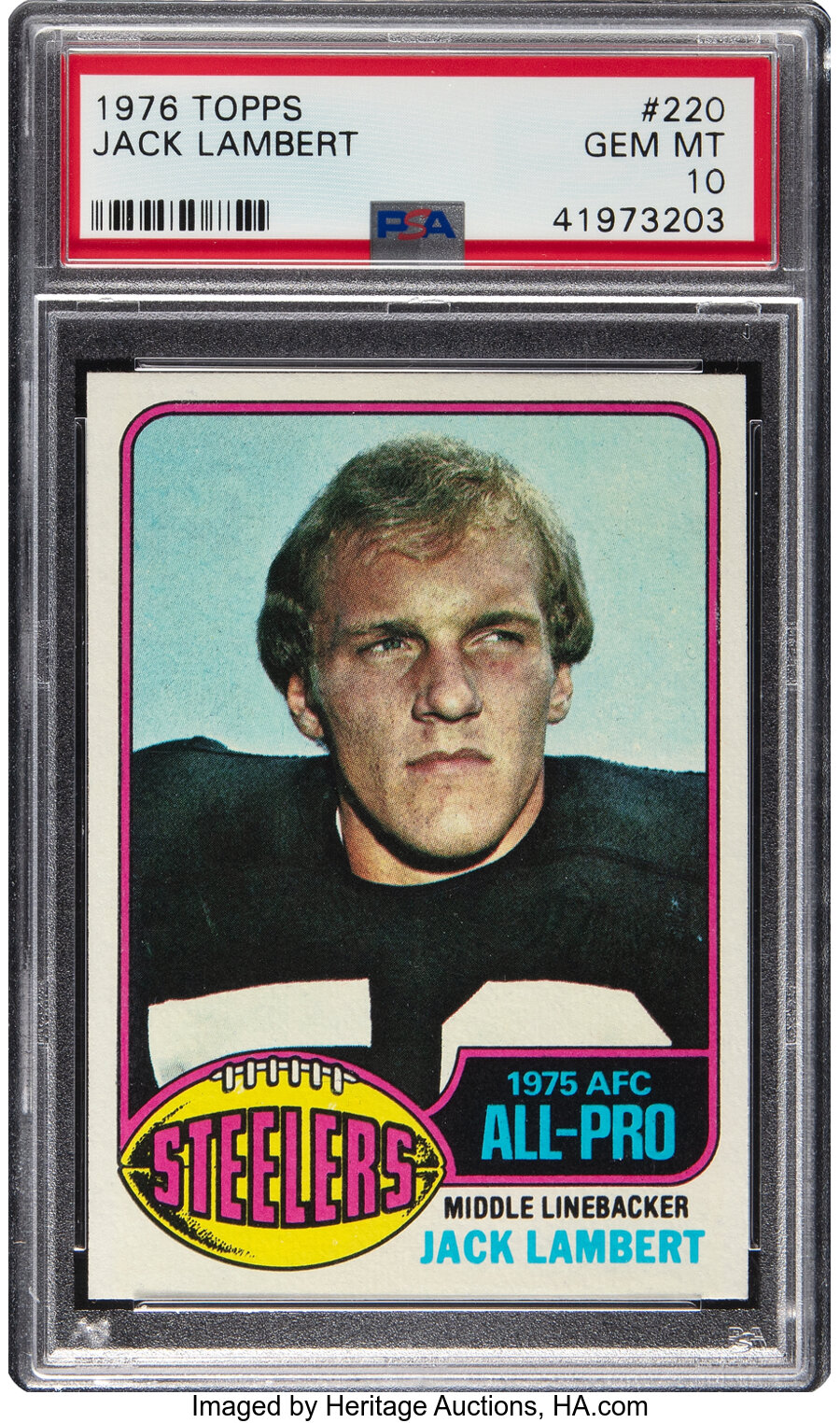 1976 Topps Jack Lambert Rookie #220 PSA Gem Mint 10