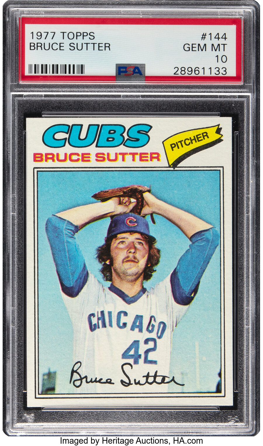 1977 Topps Bruce Sutter Rookie #144 PSA Gem Mint 10