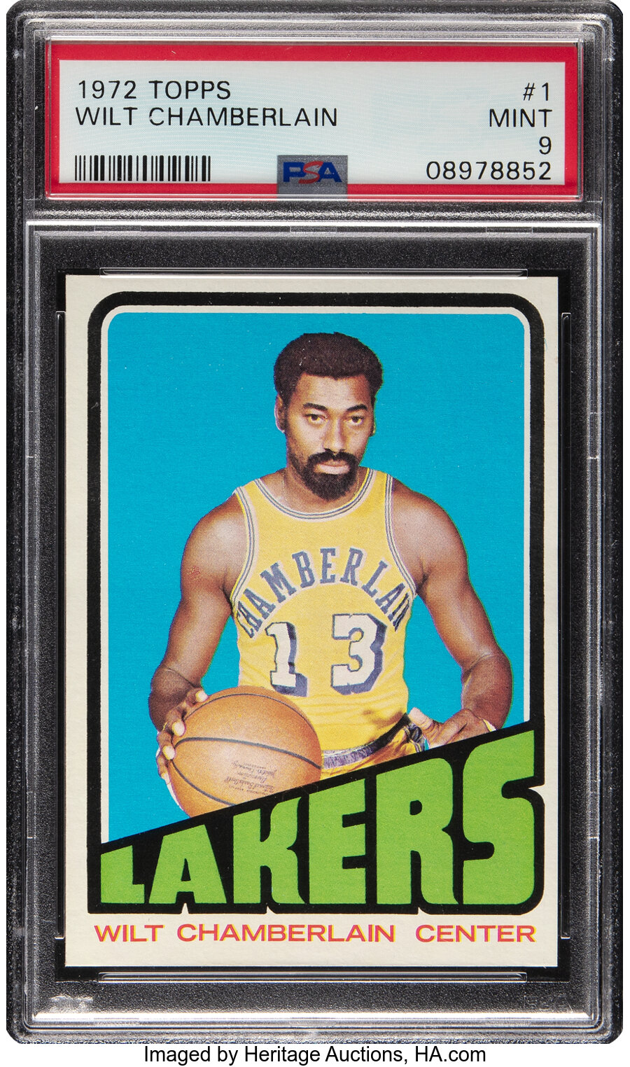 1972 Topps Wilt Chamberlain #1 PSA Mint 9 - Five Higher!