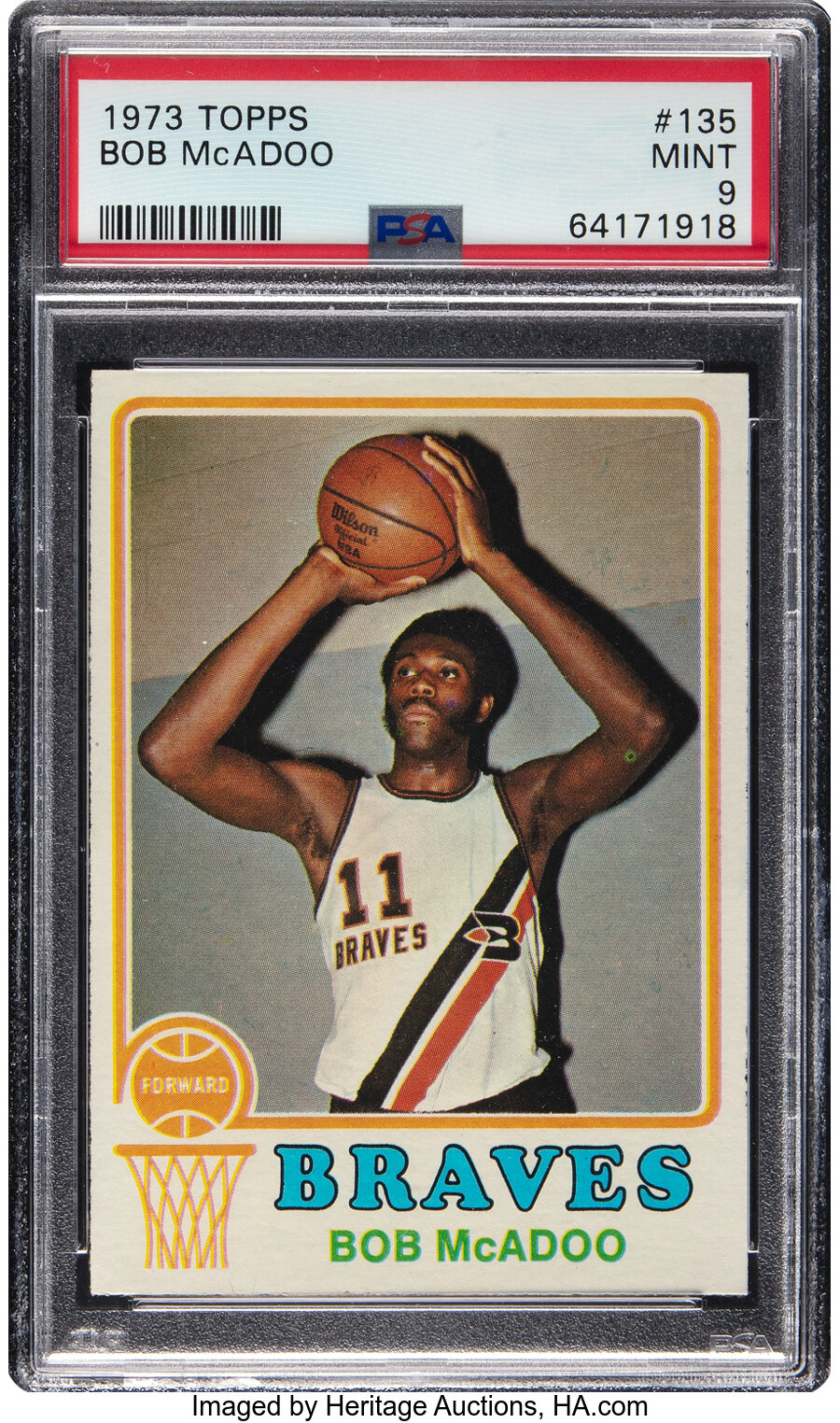 1973 Topps Bob Mcadoo Rookie #135 PSA Mint 9 - Five Higher!