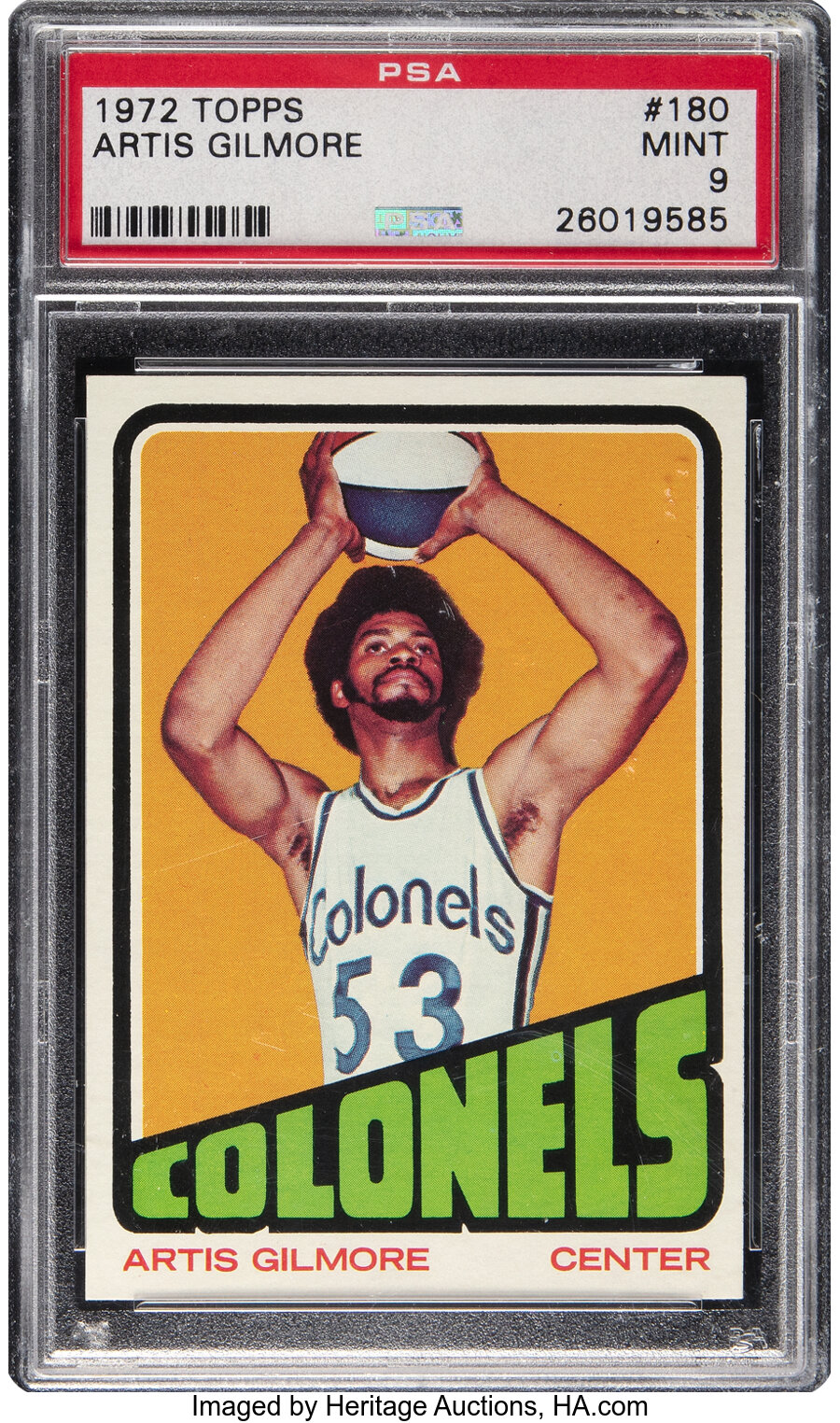 1972 Topps Artis Gilmore Rookie #180 PSA Mint 9