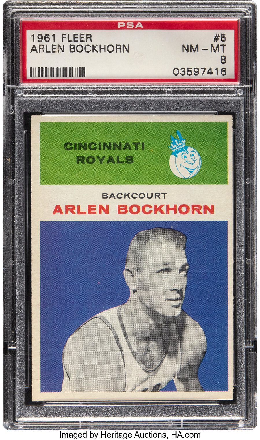 1961 Fleer Arlen Bockhorn #5 PSA NM-MT 8