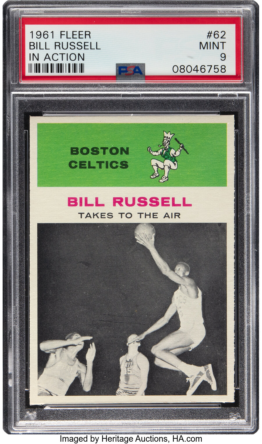 1961 Fleer Bill Russell (In Action) #62 PSA Mint 9 - None Higher!