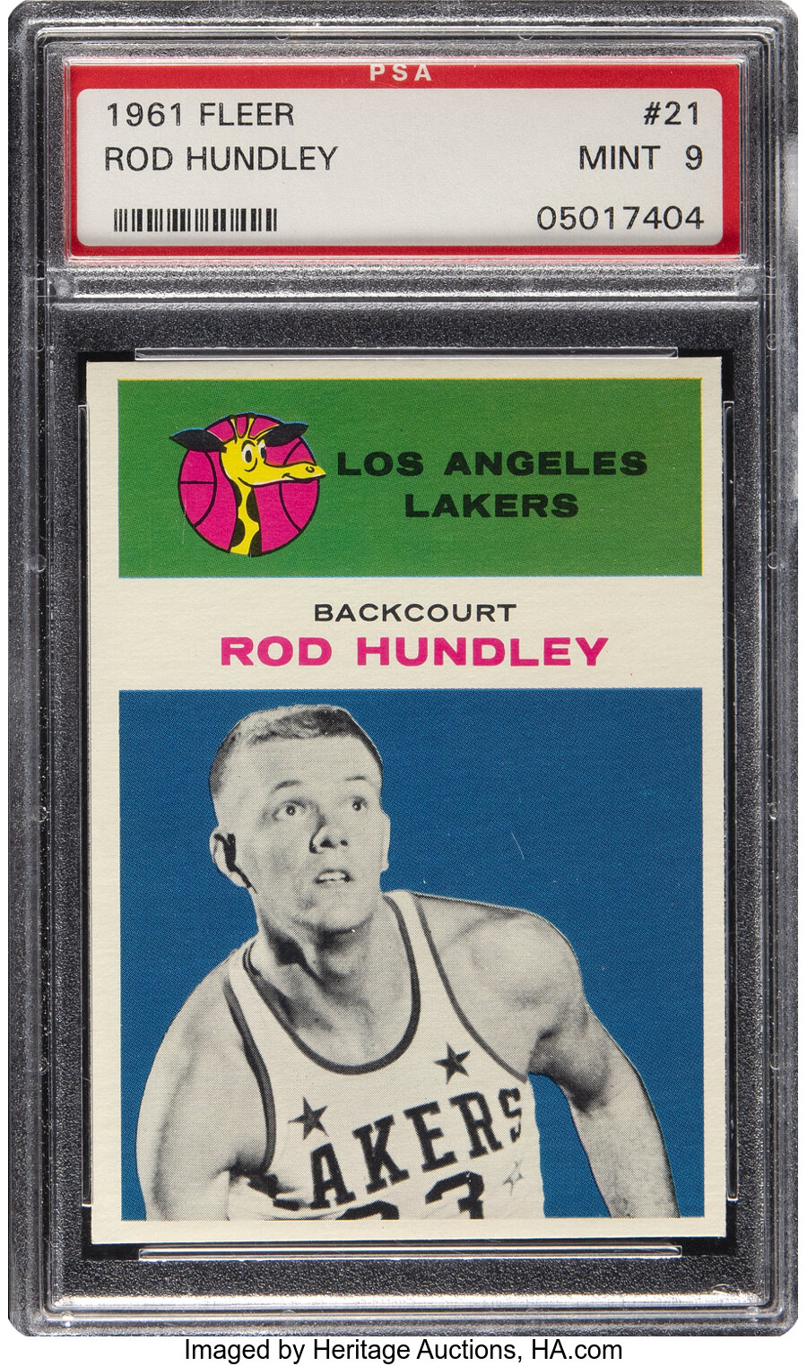 1961 Fleer Rod Hundley #21 PSA Mint 9 - Only One Higher!