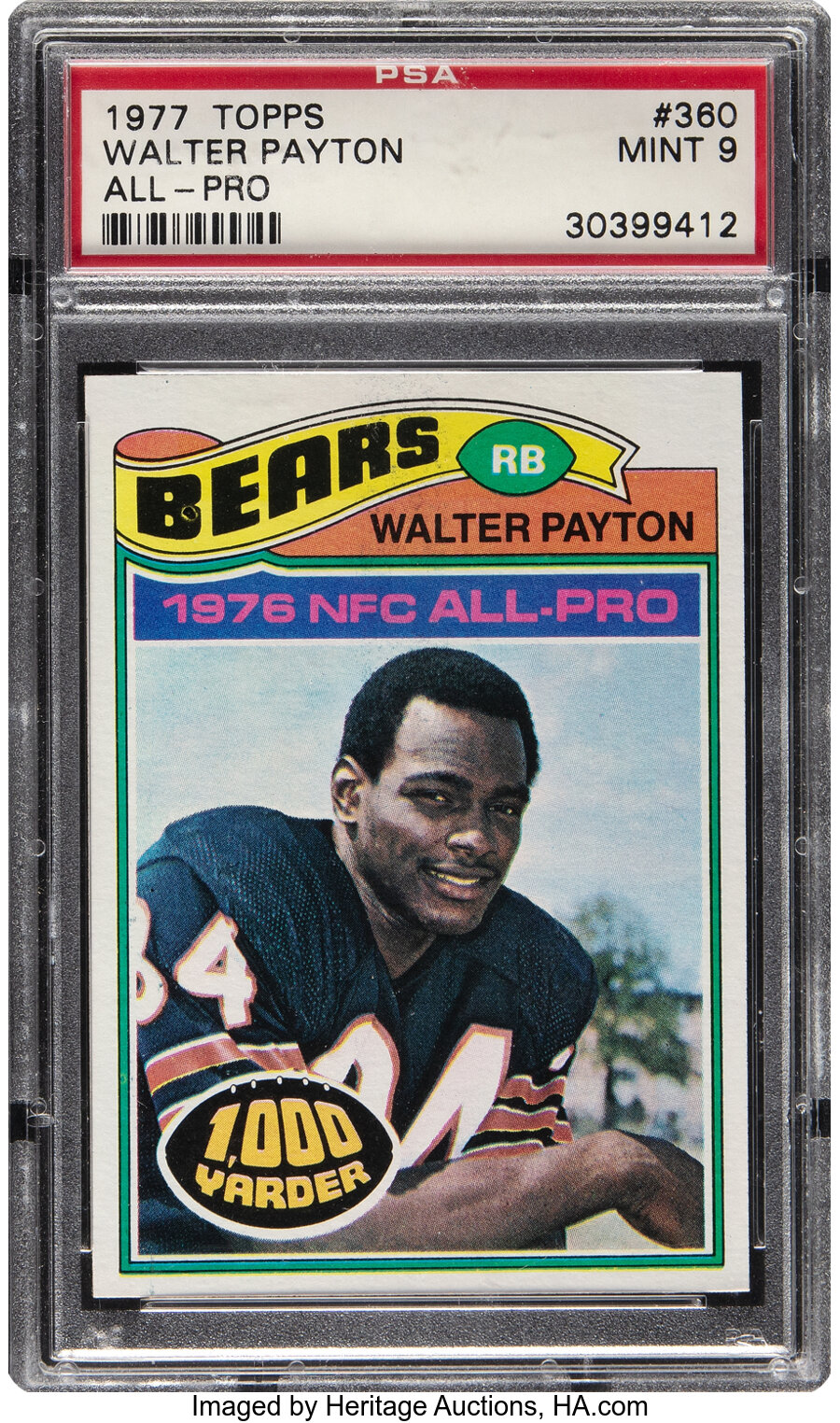 1977 Topps Walter Payton (All-Pro) #360 PSA Mint 9