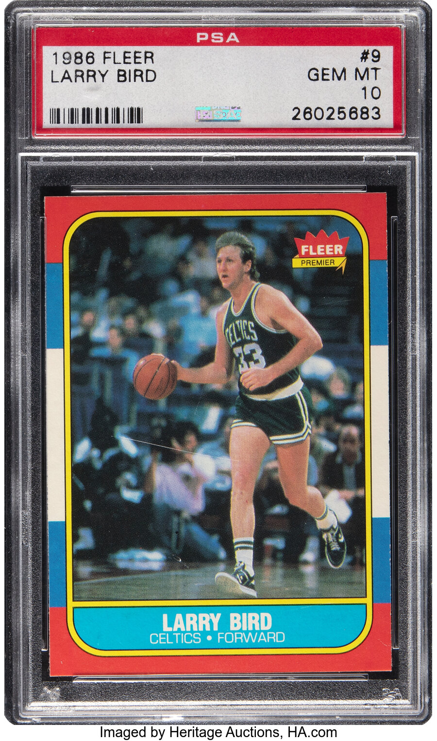 1986 Fleer Larry Bird #9 PSA Gem Mint 10