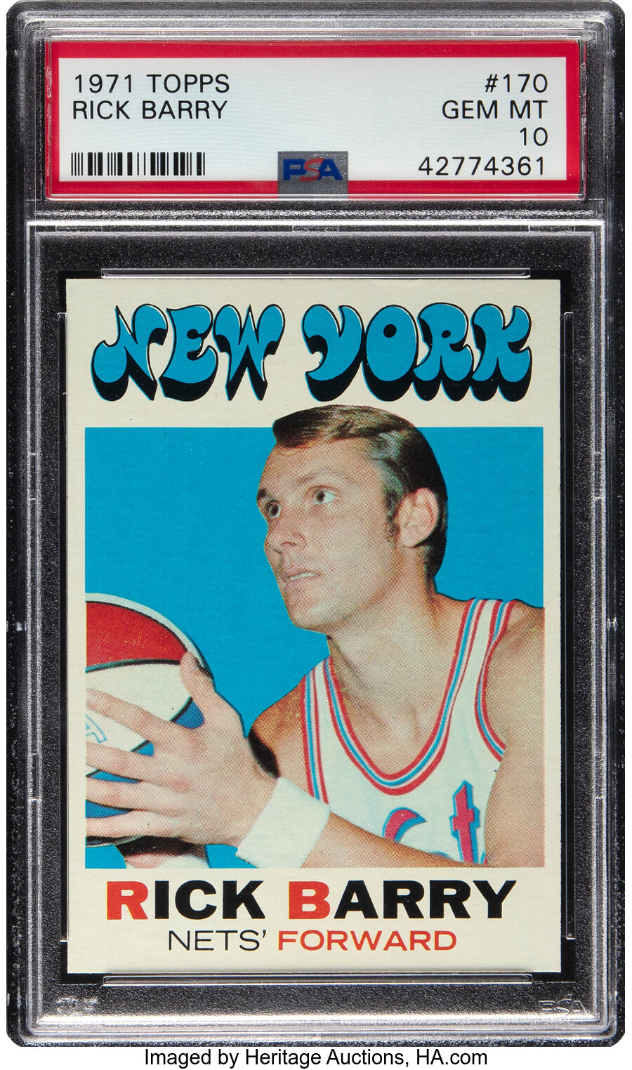 1971 Topps Rick Barry #170 PSA Gem Mint 10