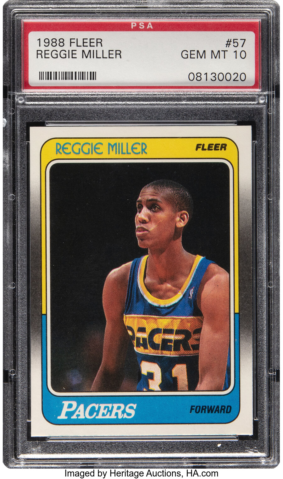 1988 Fleer Reggie Miller Rookie #57 PSA Gem Mint 10