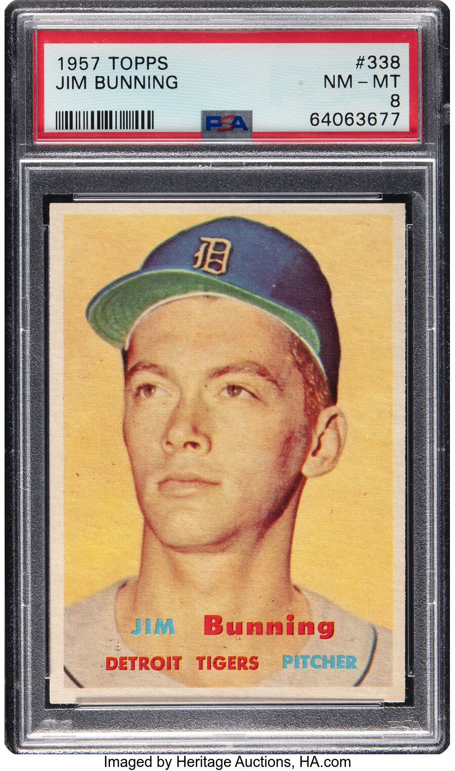 1957 Topps Jim Bunning #338 PSA NM-MT 8