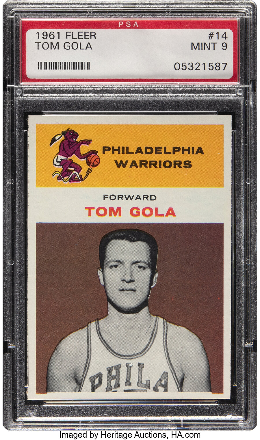 1961 Fleer Tom Gola #14 PSA Mint 9 - Three Higher!