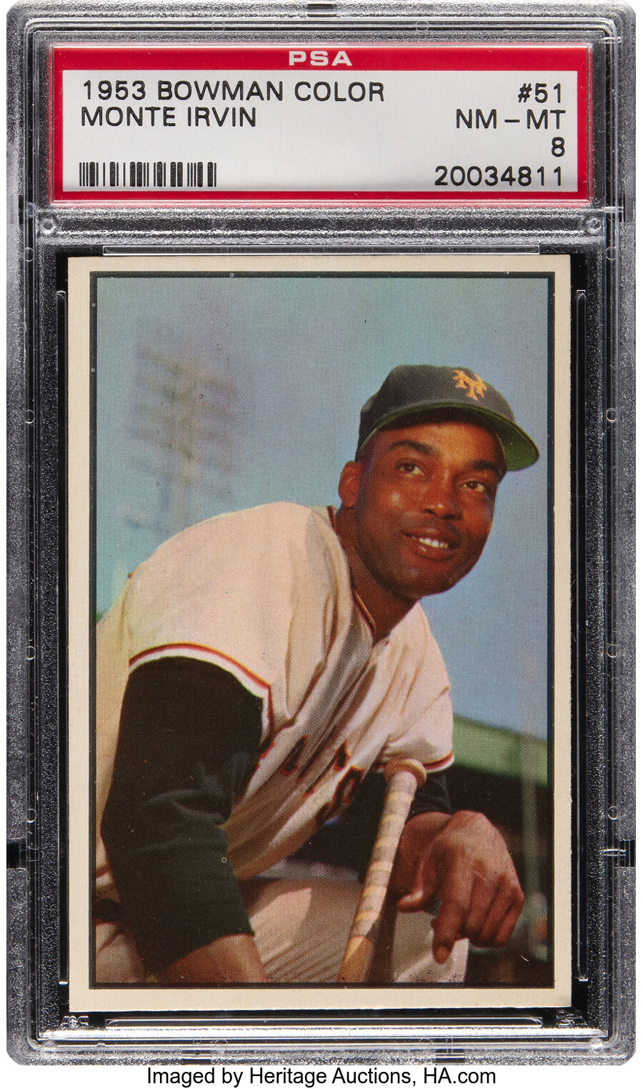 1953 Bowman Color Monte Irvin #51 PSA NM-MT 8