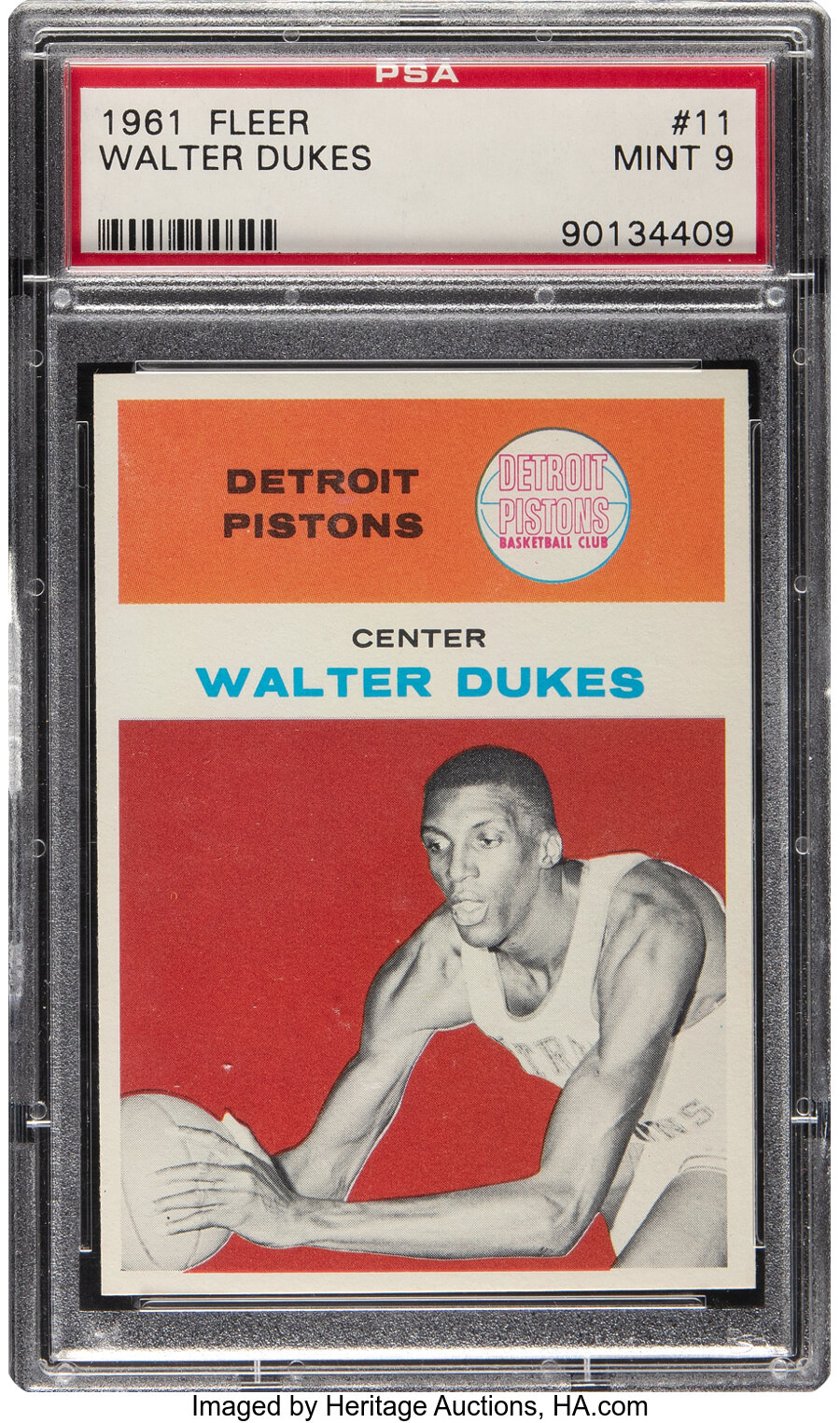 1961 Fleer Walter Dukes #11 PSA Mint 9 - Two Higher!