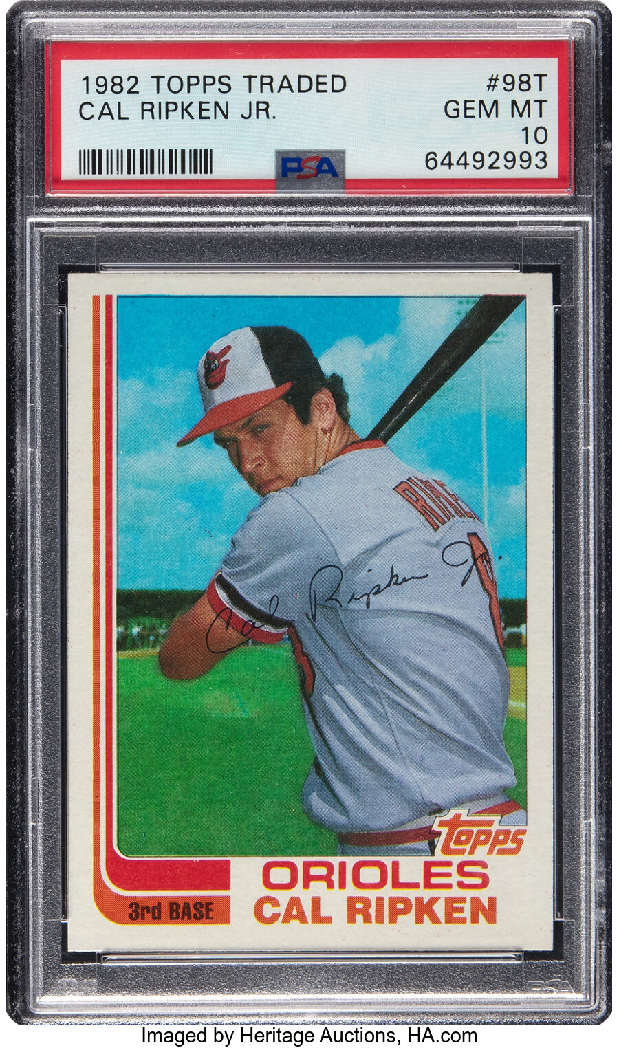 1982 Topps Traded Cal Ripken Jr. Rookie #98T PSA Gem Mint 10