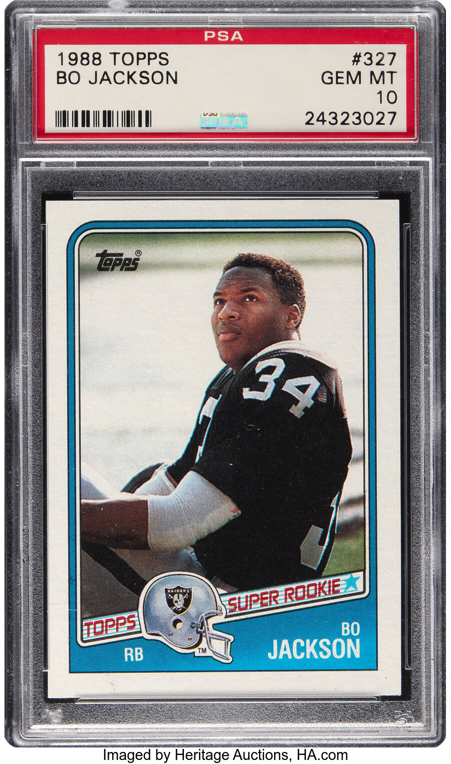 1988 Topps Bo Jackson #327 PSA Gem Mint 10