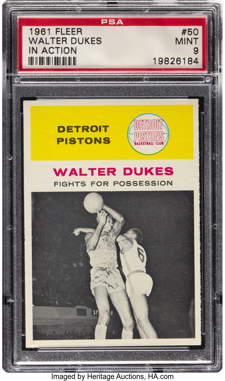 1961 Fleer Walter Dukes (In Action) #50 PSA Mint 9 - None Higher!