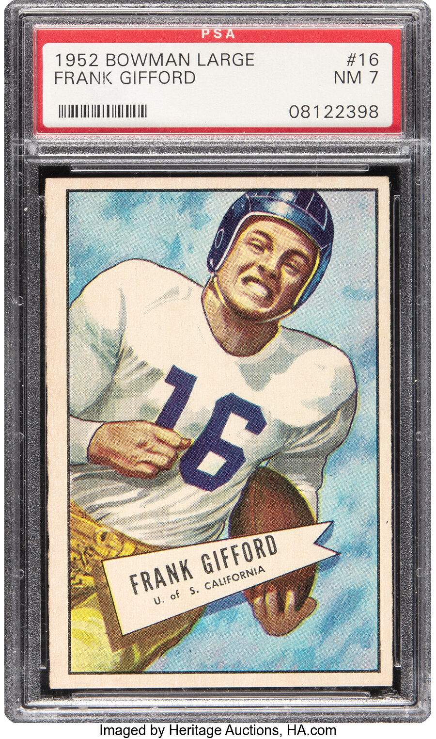 1952 Bowman Large Frank Gifford #16 PSA NM 7