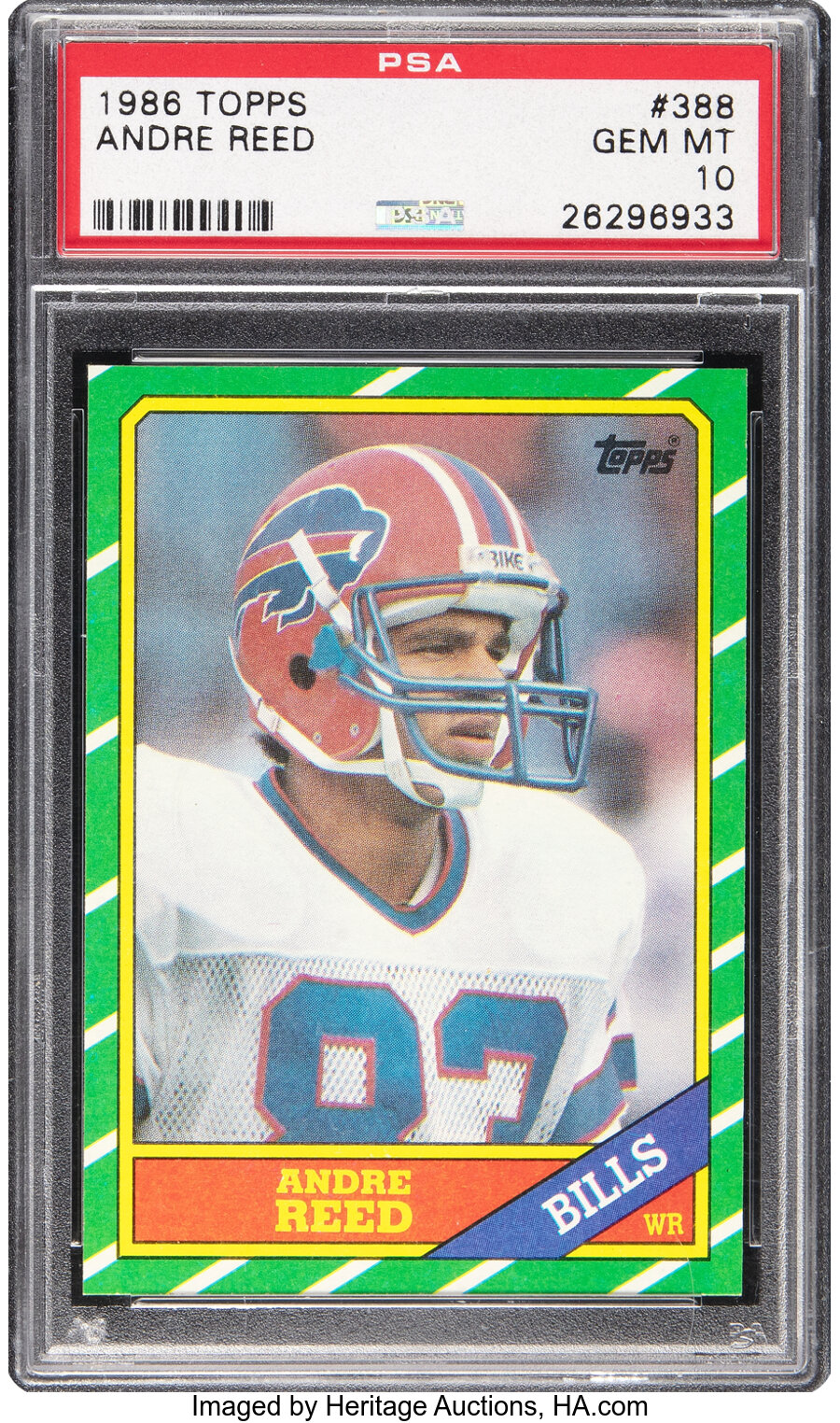 1986 Topps Andre Reed Rookie #388 PSA Gem Mint 10