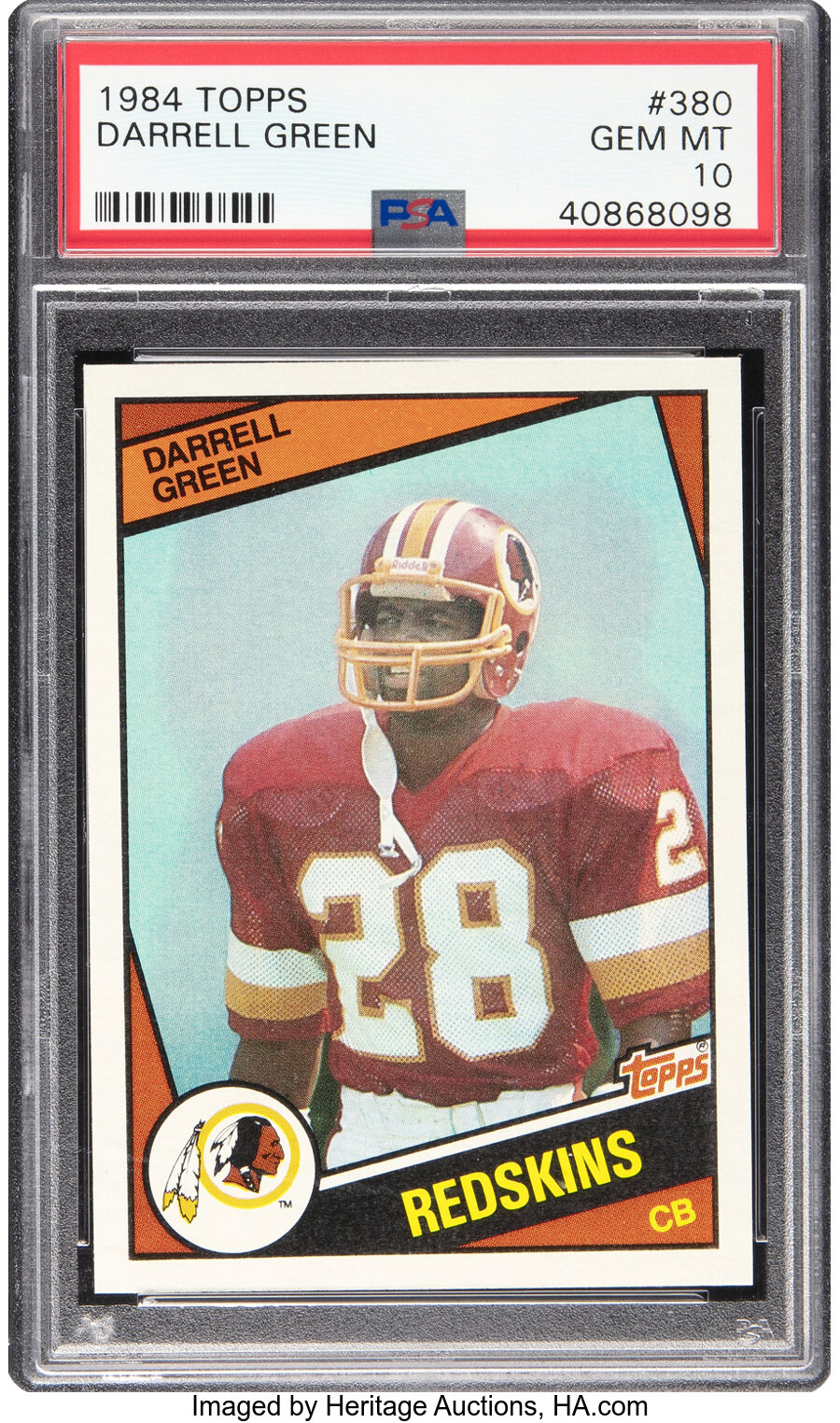 1984 Topps Darrell Green Rookie #380 PSA Gem Mint 10