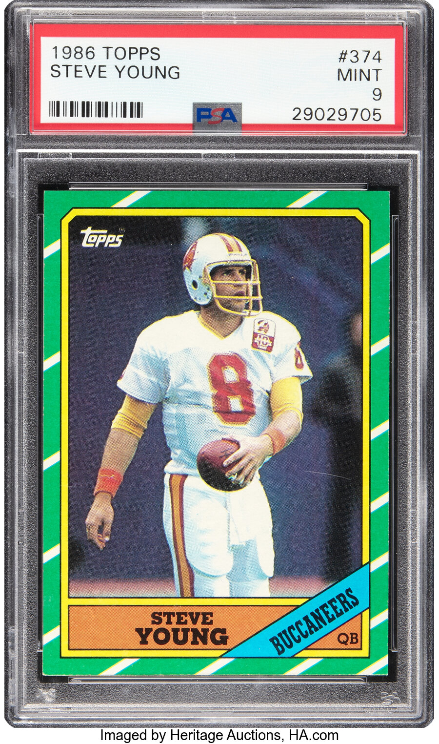 1986 Topps Steve Young Rookie #374 PSA Mint 9