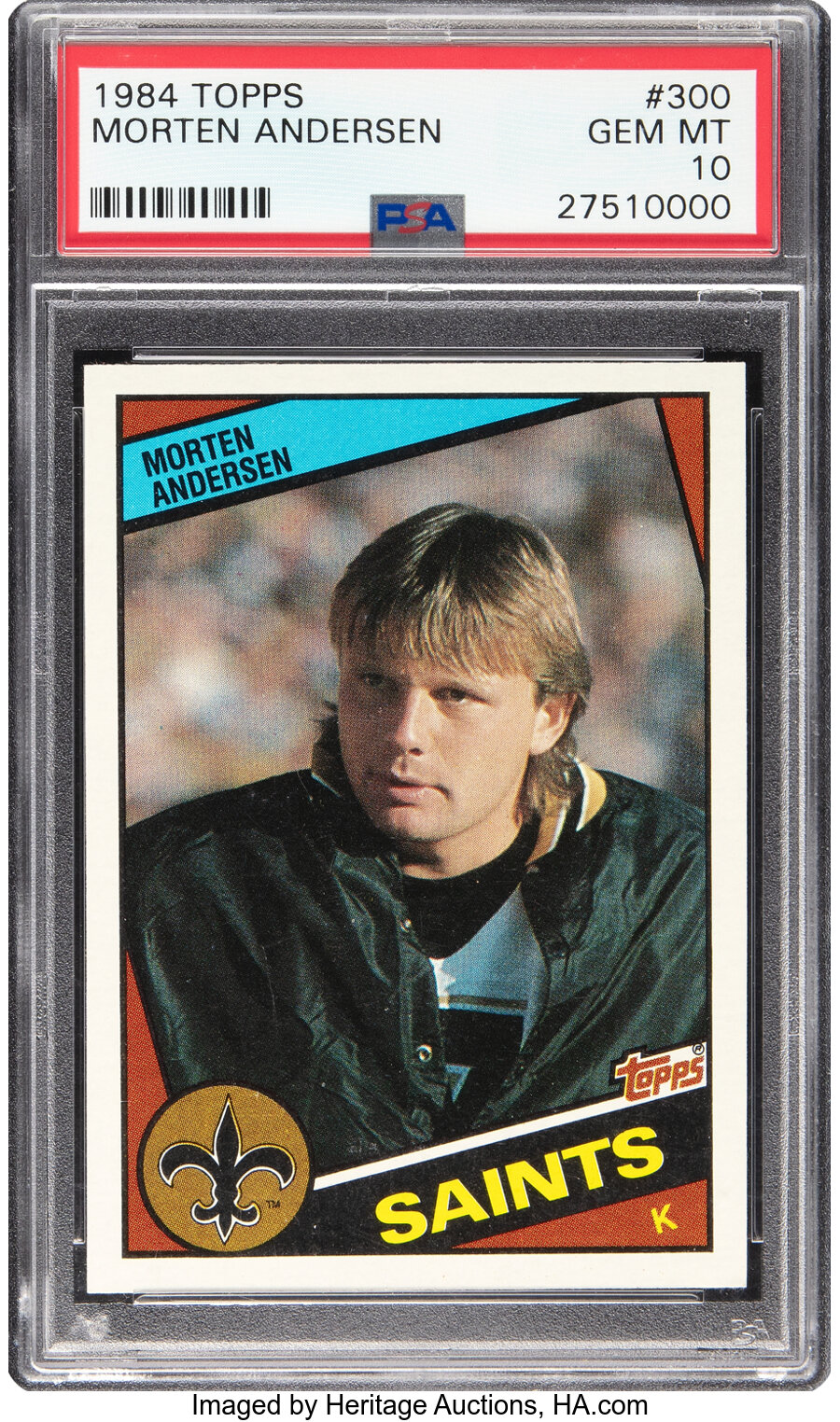 1984 Topps Morten Andersen Rookie #300 PSA Gem Mint 10