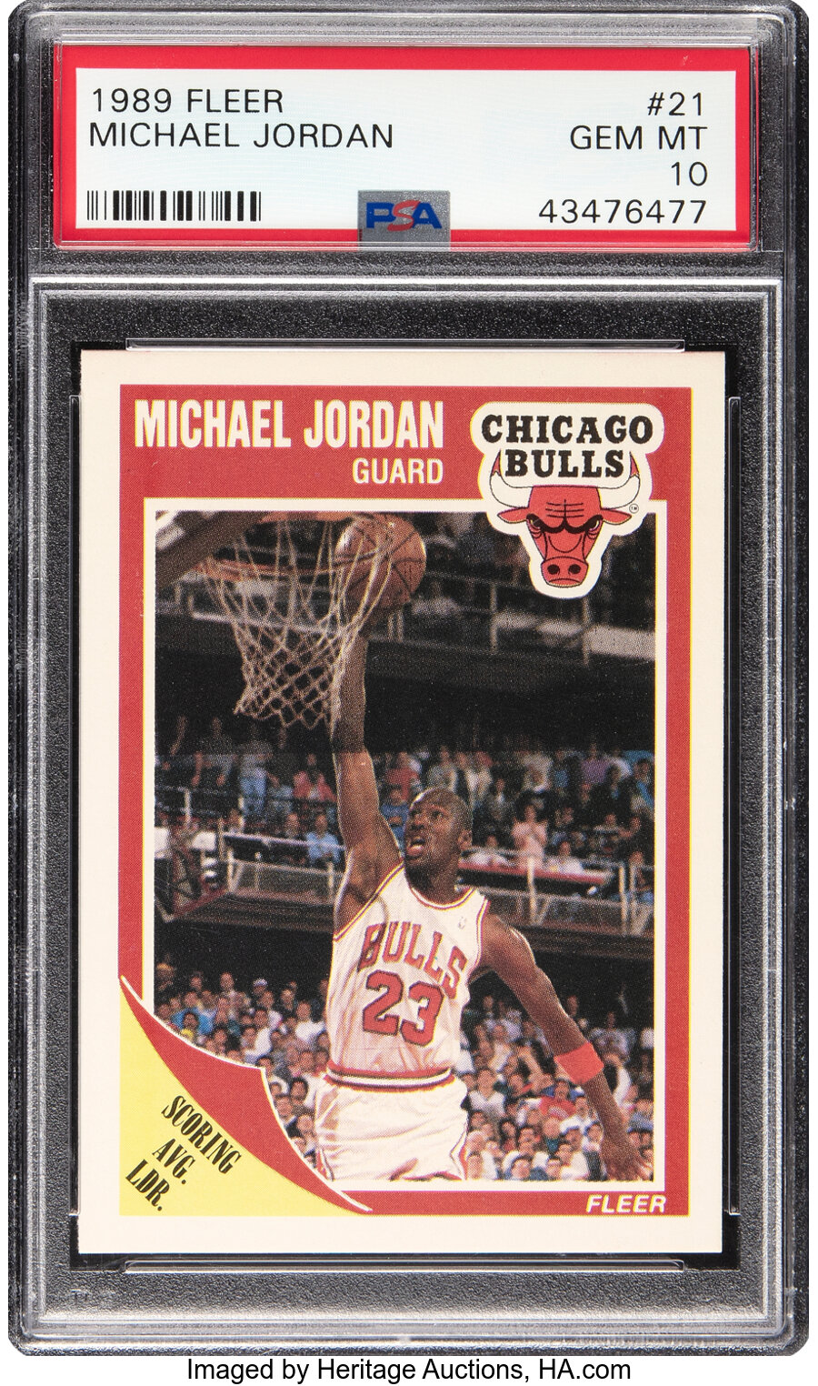 1989 Fleer Michael Jordan #21 PSA Gem Mint 10