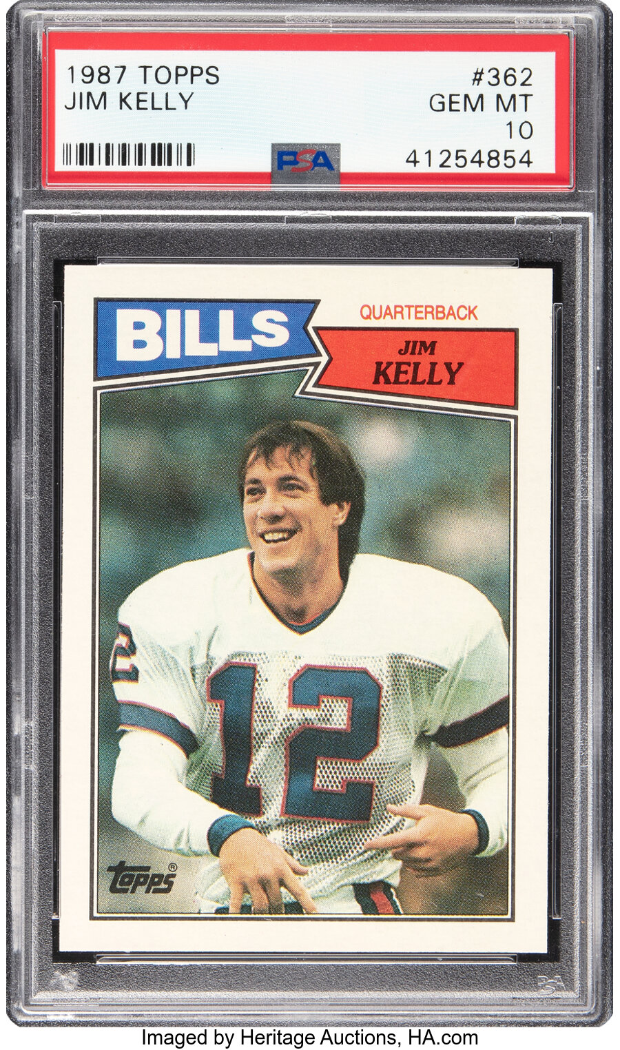 1987 Topps Jim Kelly #362 PSA Gem Mint 10