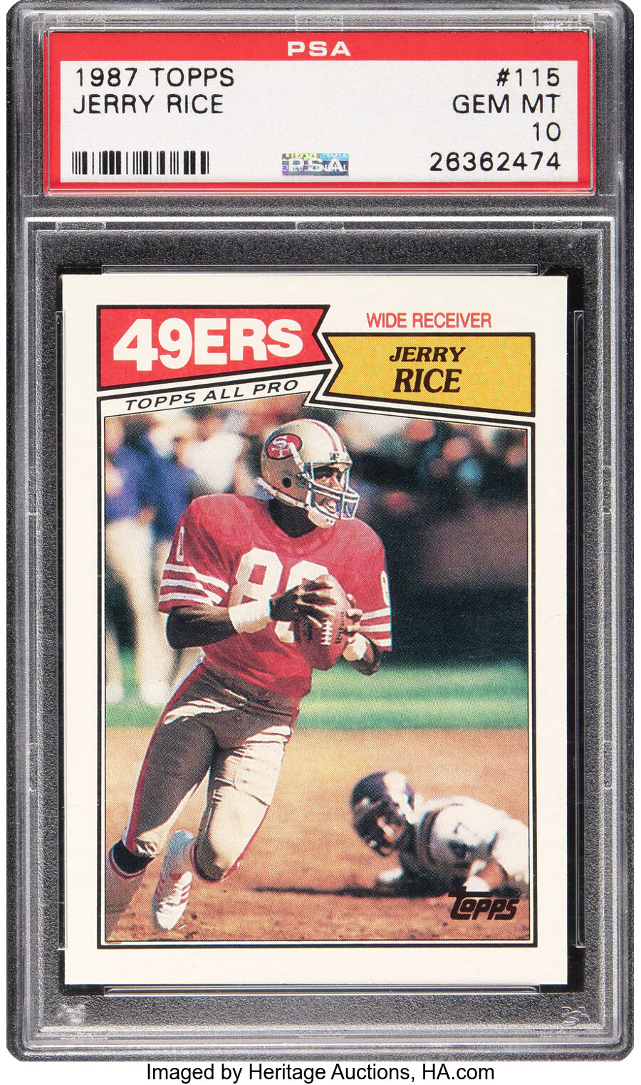 1987 Topps Jerry Rice #115 PSA Gem Mint 10