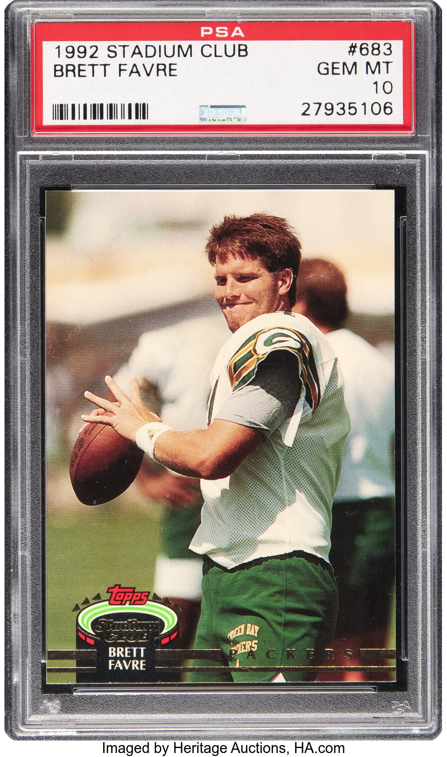 1992 Topps Stadium Club Brett Favre #683 PSA Gem Mint 10