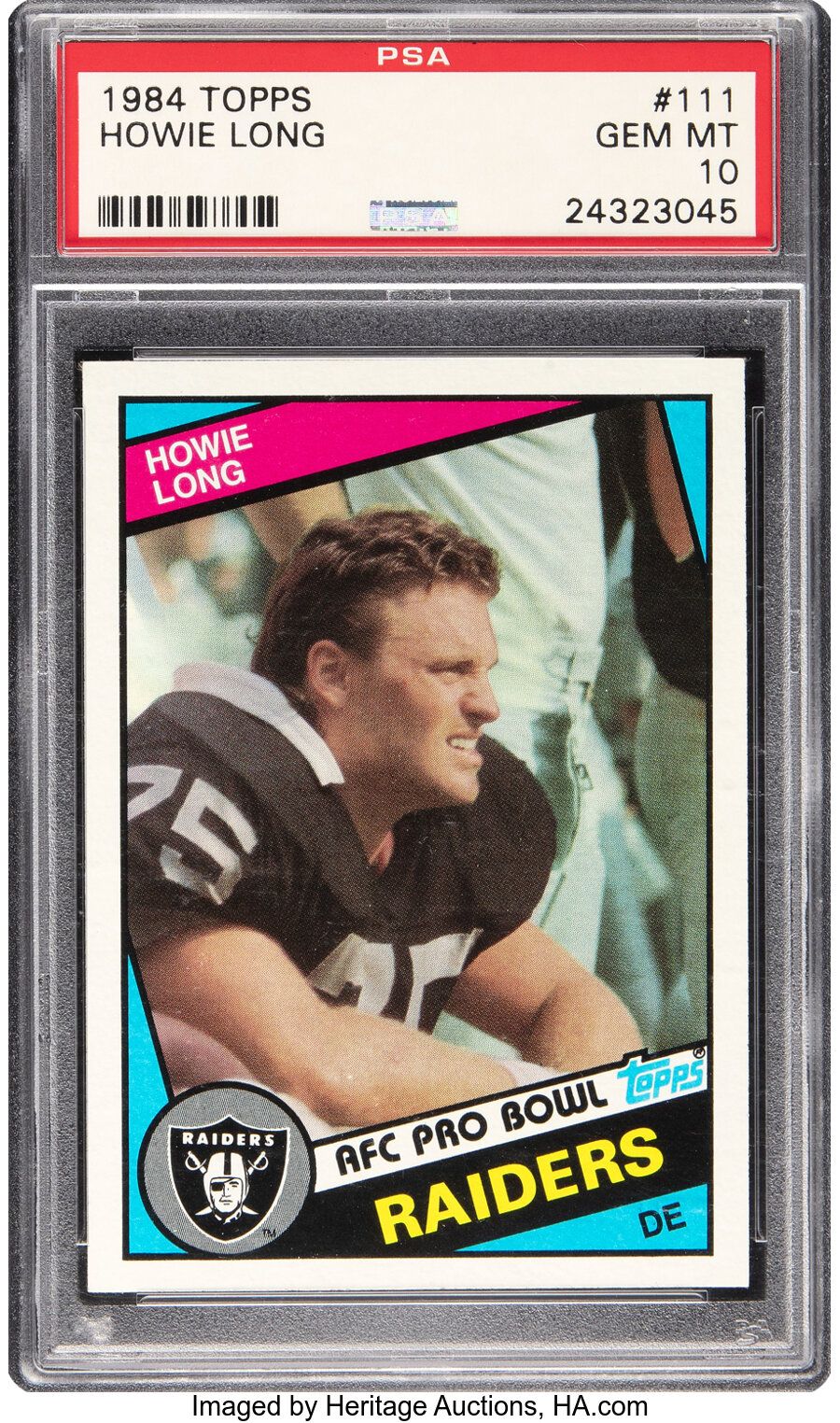 1984 Topps Howie Long Rookie #111 PSA Gem Mint 10