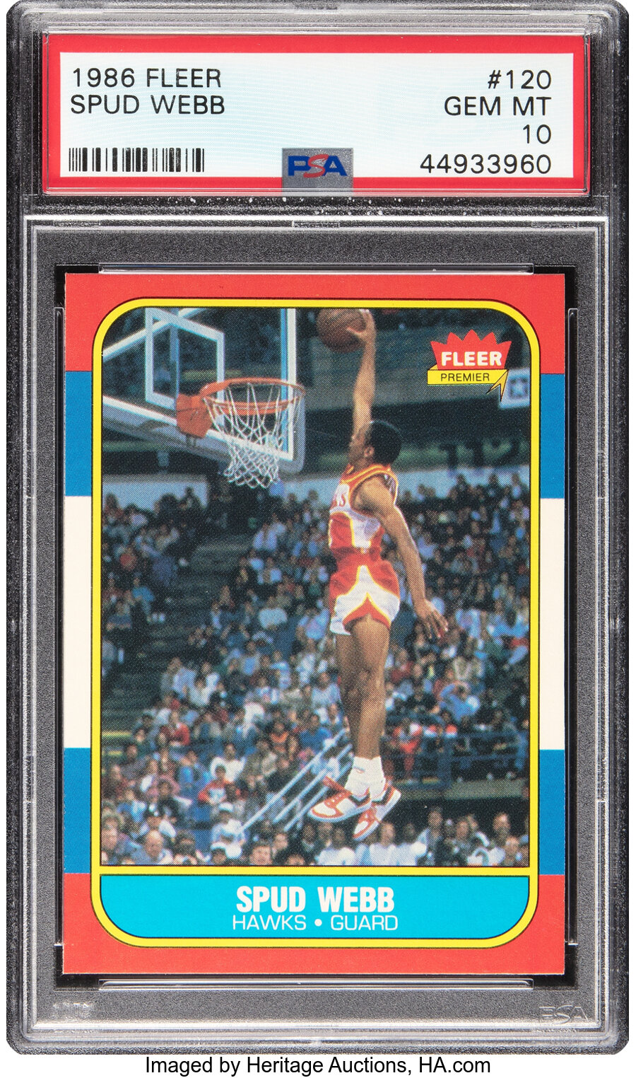 1986 Fleer Spud Webb Rookie #120 PSA Gem Mint 10