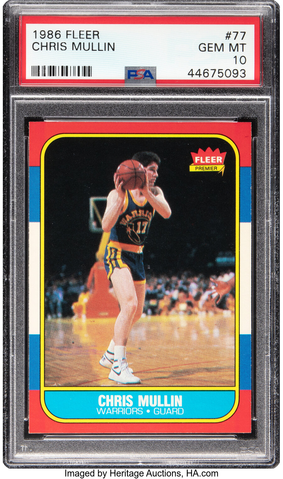 1986 Fleer Chris Mullin Rookie #77 PSA Gem Mint 10