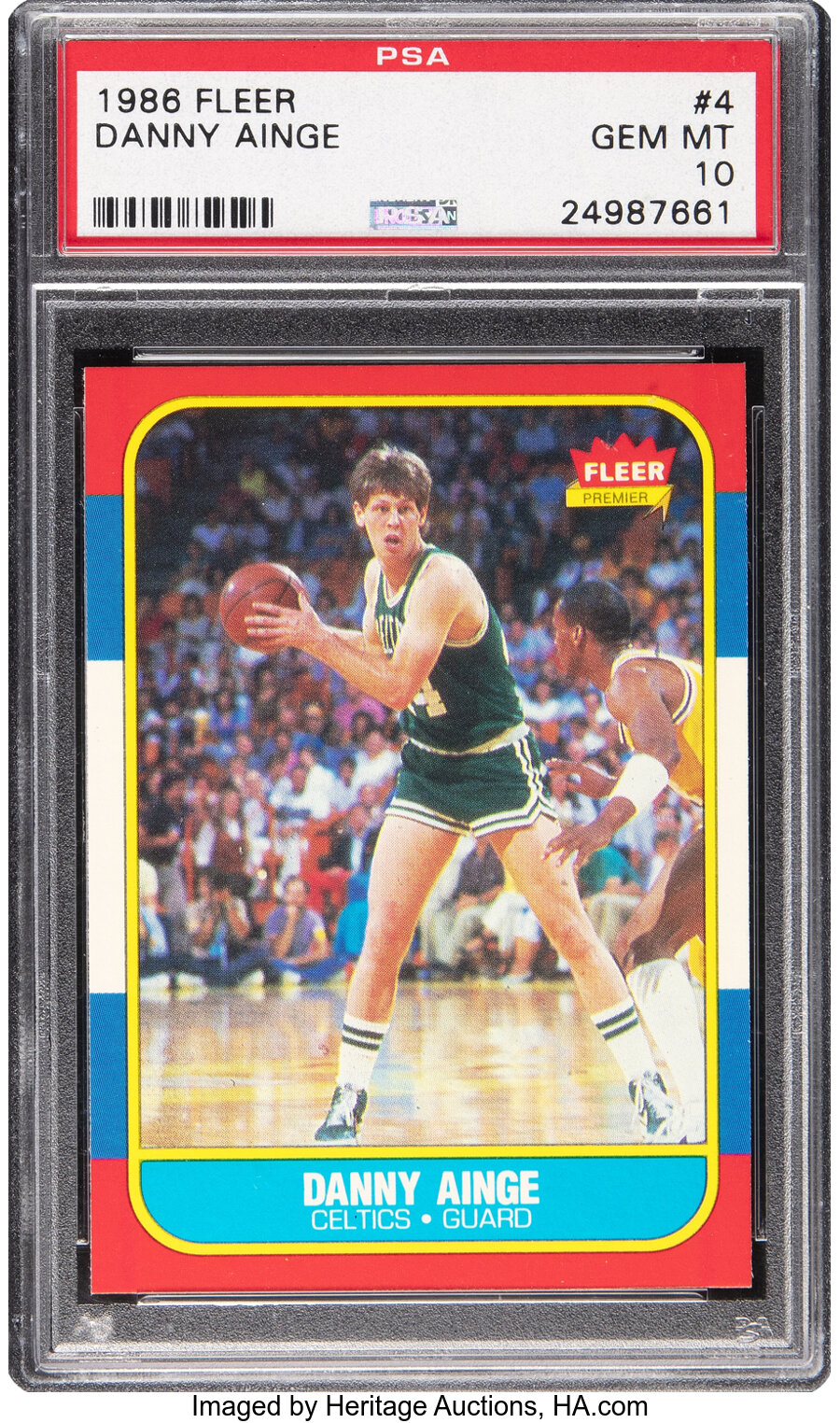 1986 Fleer Danny Ainge Rookie #4 PSA Gem Mint 10