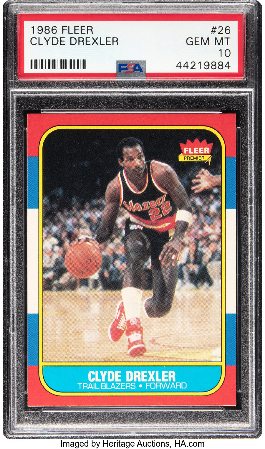 1986 Fleer Clyde Drexler Rookie #26 PSA Gem Mint 10