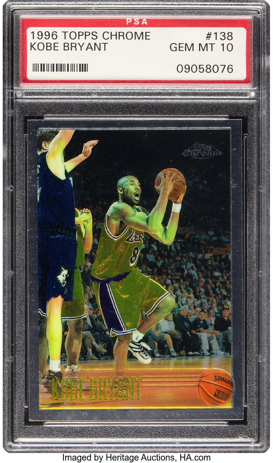 1996 Topps Chrome Kobe Bryant Rookie #138 PSA Gem Mint 10