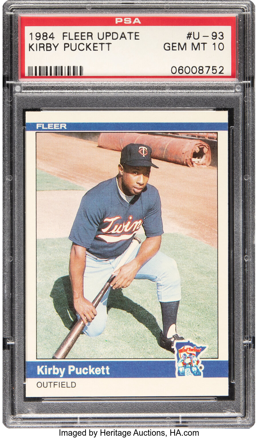 1984 Fleer Update Kirby Puckett Rookie #U-93 PSA Gem Mint 10