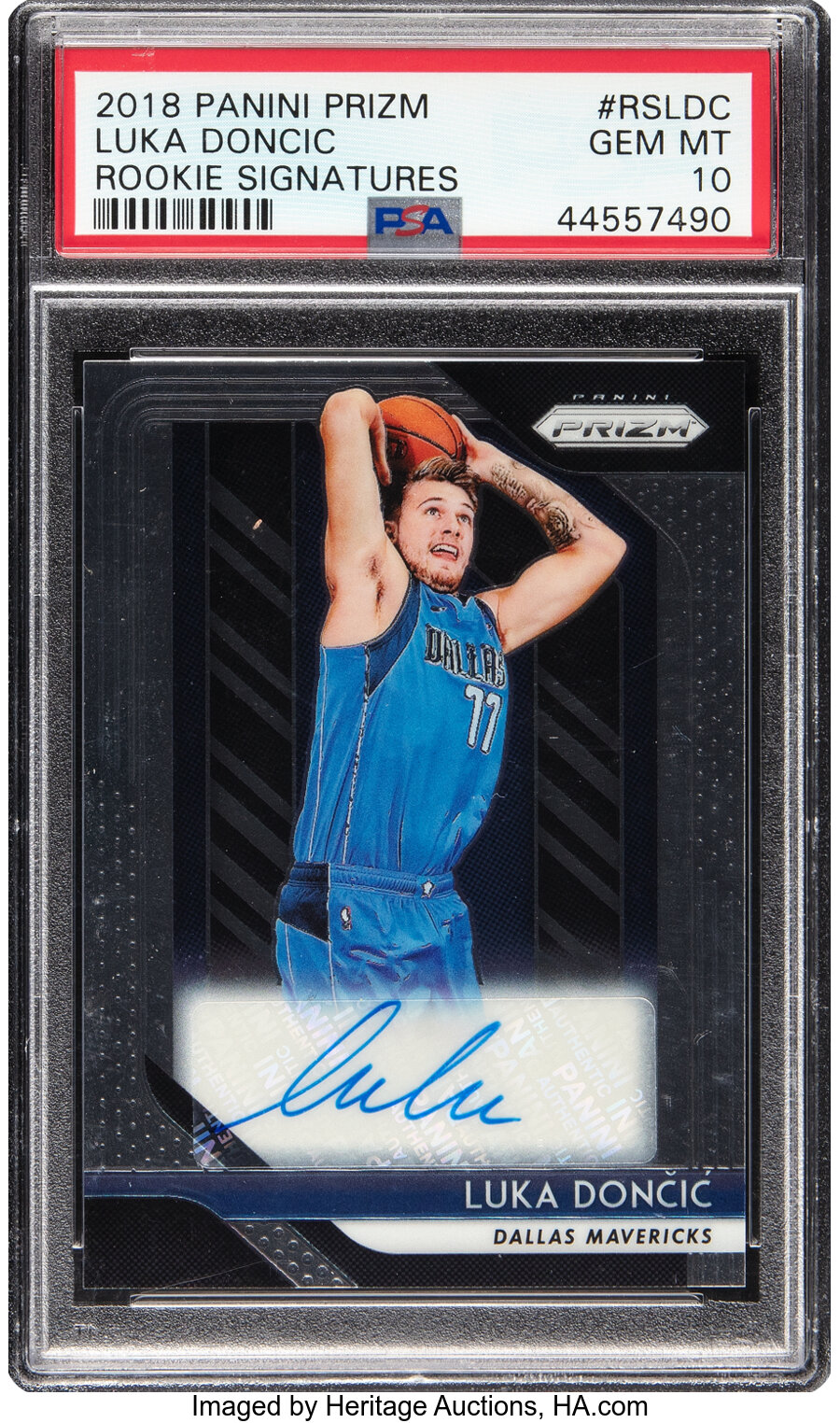 2018 Panini Prizm Luka Doncic (Rookie Signatures) #RSLDC PSA Gem Mint 10