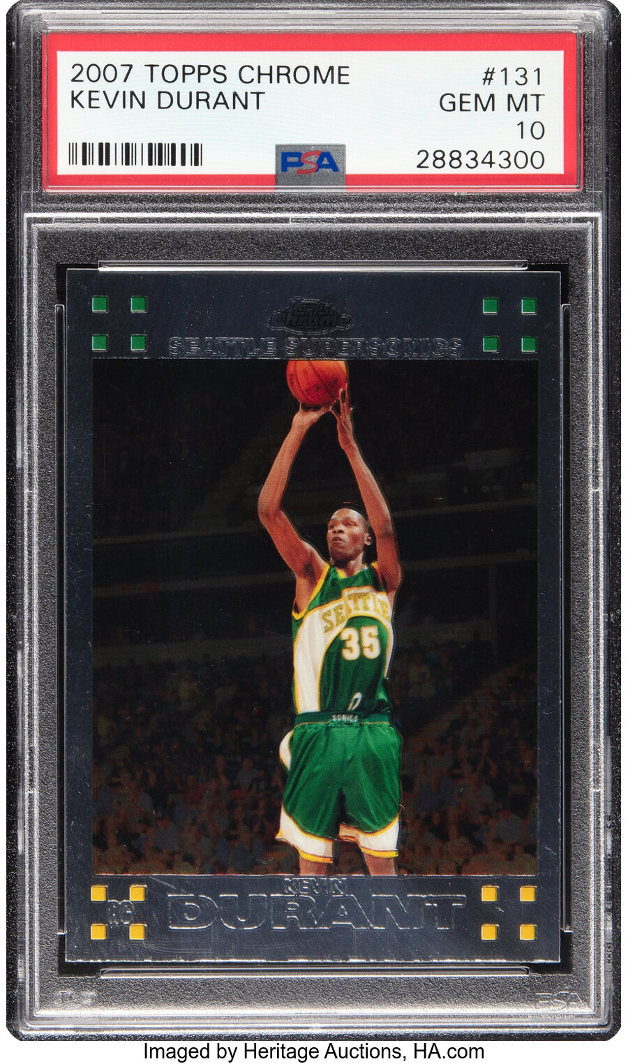 2007 Topps Chrome Kevin Durant Rookie #131 PSA Gem Mint 10