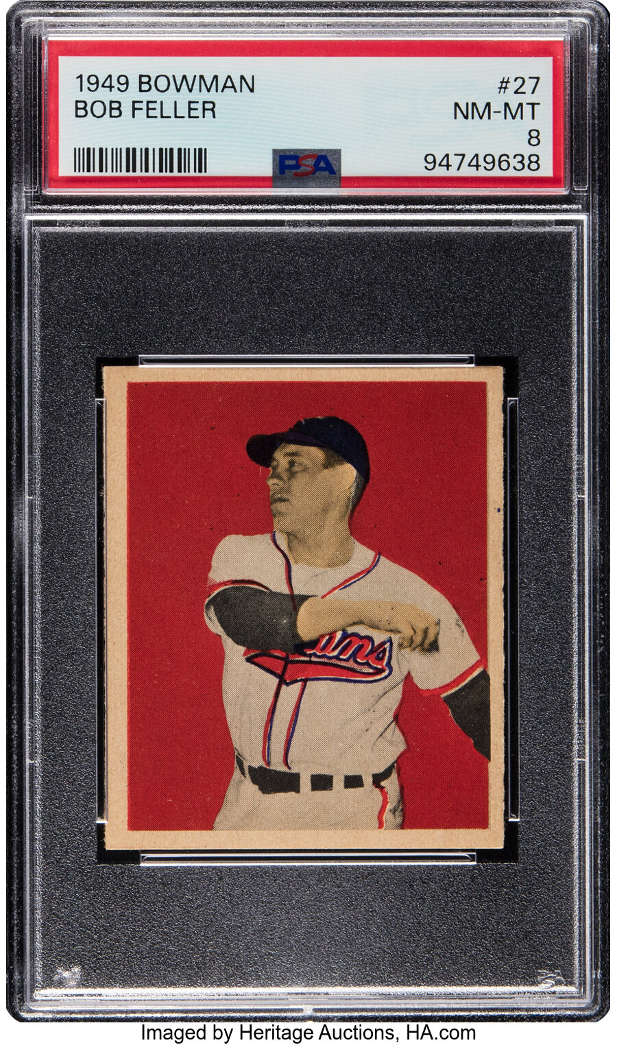 1949 Bowman Bob Feller #27 PSA NM-MT 8