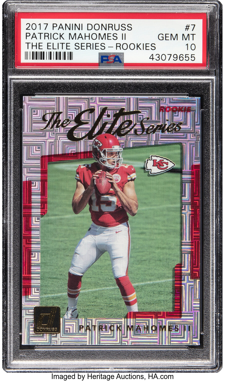 2017 Panini Donruss Patrick Mahomes II (The Elite Series - Rookies) #7 PSA Gem Mint 10