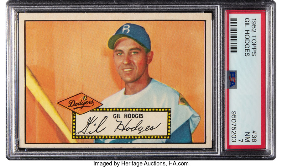 1952 Topps Gil Hodges #36 PSA NM 7