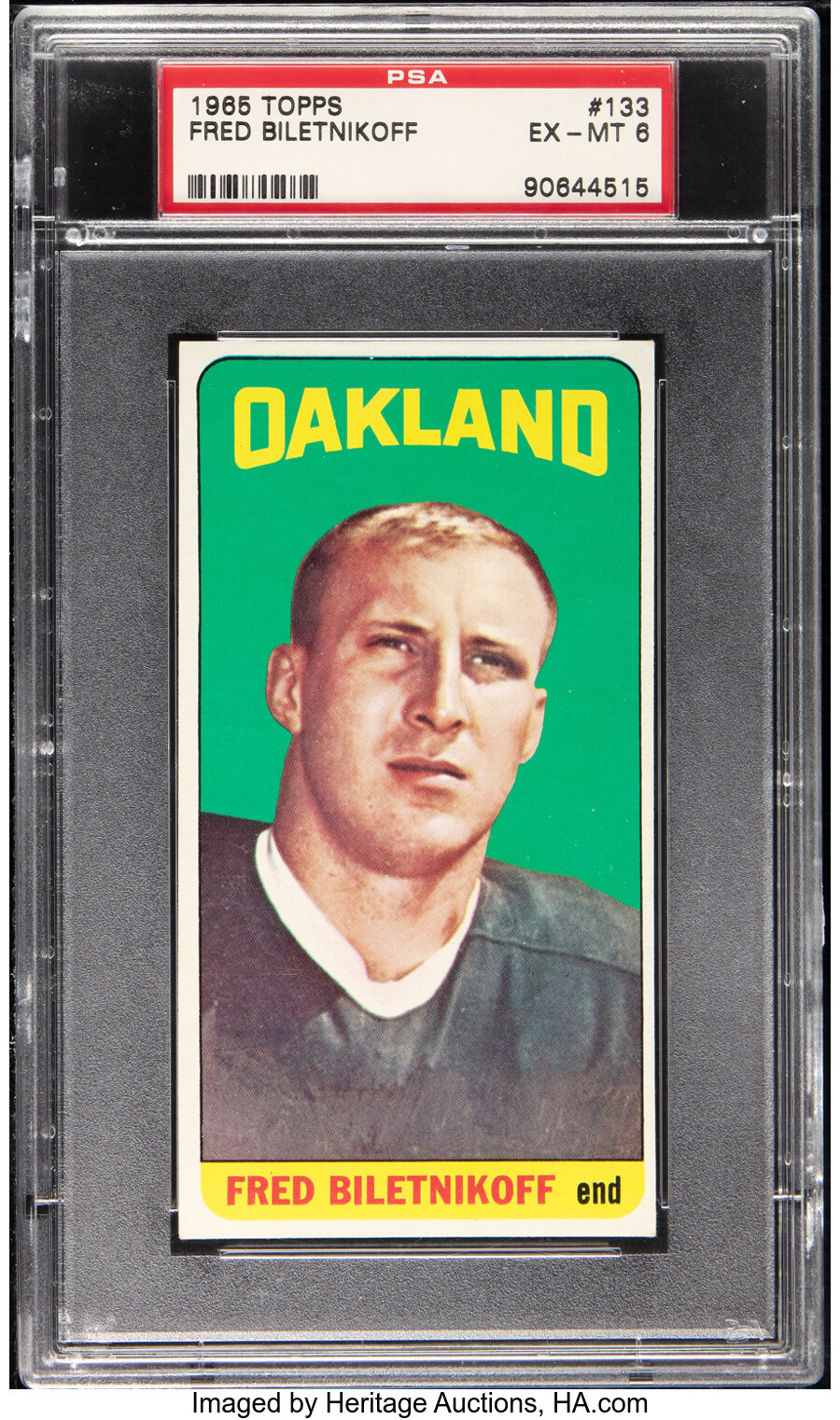 1965 Topps Fred Biletnikoff #133 PSA EX-MT 6