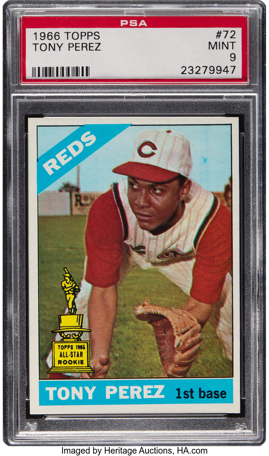 1966 Topps Tony Perez Rookie #72 PSA Mint 9 - None Higher!