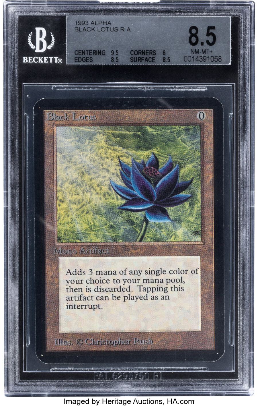 Magic: The Gathering Black Lotus Limited Edition (Alpha) BGS Trading Card Game NM-MT+ 8.5 (Wizards of the Coast, 1993) Rare