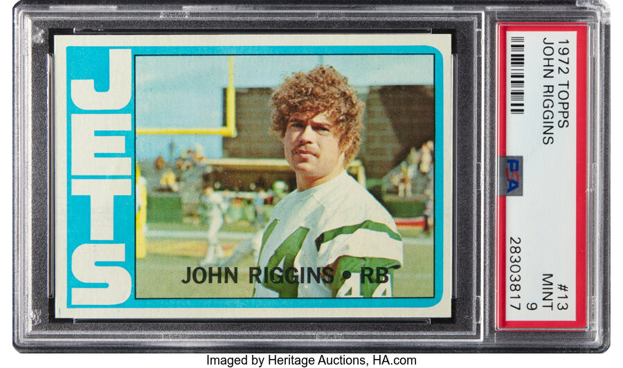 1972 Topps John Riggins Rookie #13 PSA Mint 9